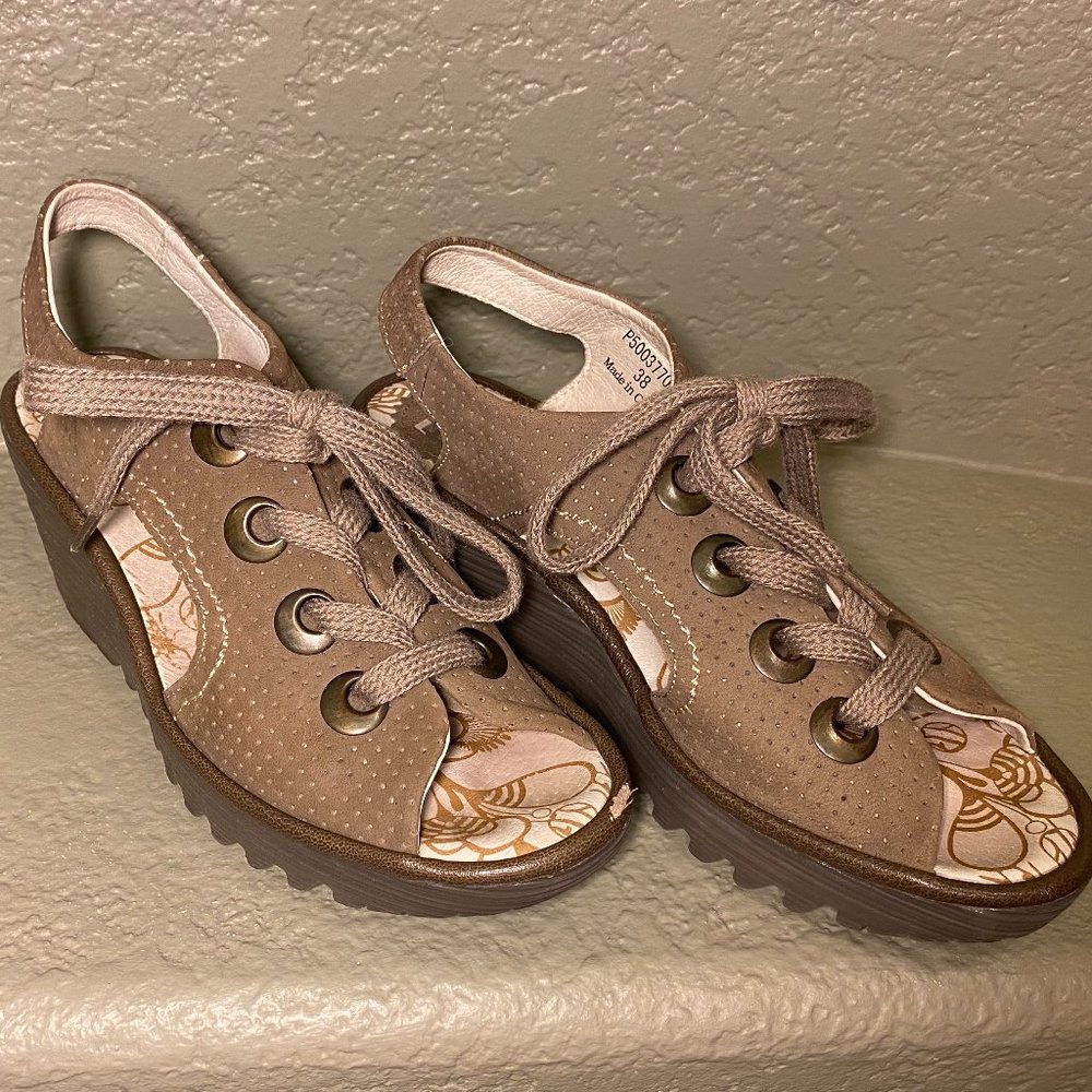 Fly London YLVA Sandals Khaki (used) size 38